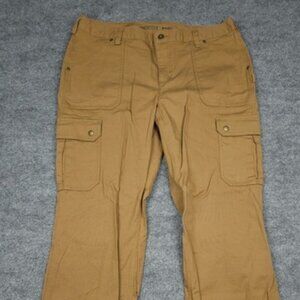 Duluth Trading Curvesetter Cargo Pants Women's 10/33  - Beige Brown NWOT